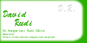 david rudi business card