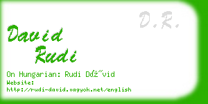 david rudi business card